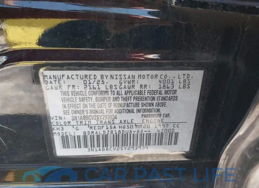 3N1AB8CV2SY293934# 9