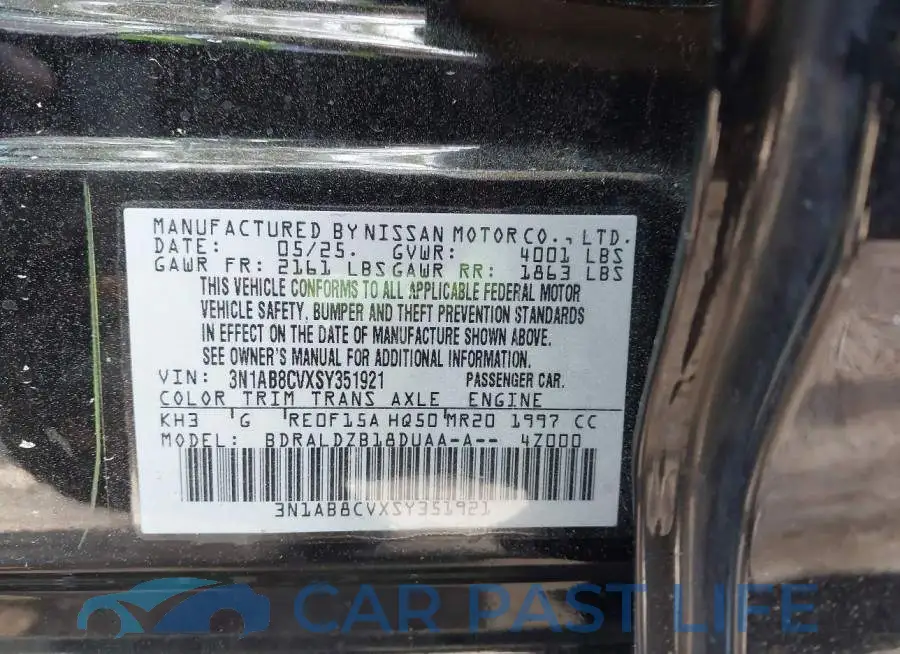 3N1AB8CVXSY351921# 9