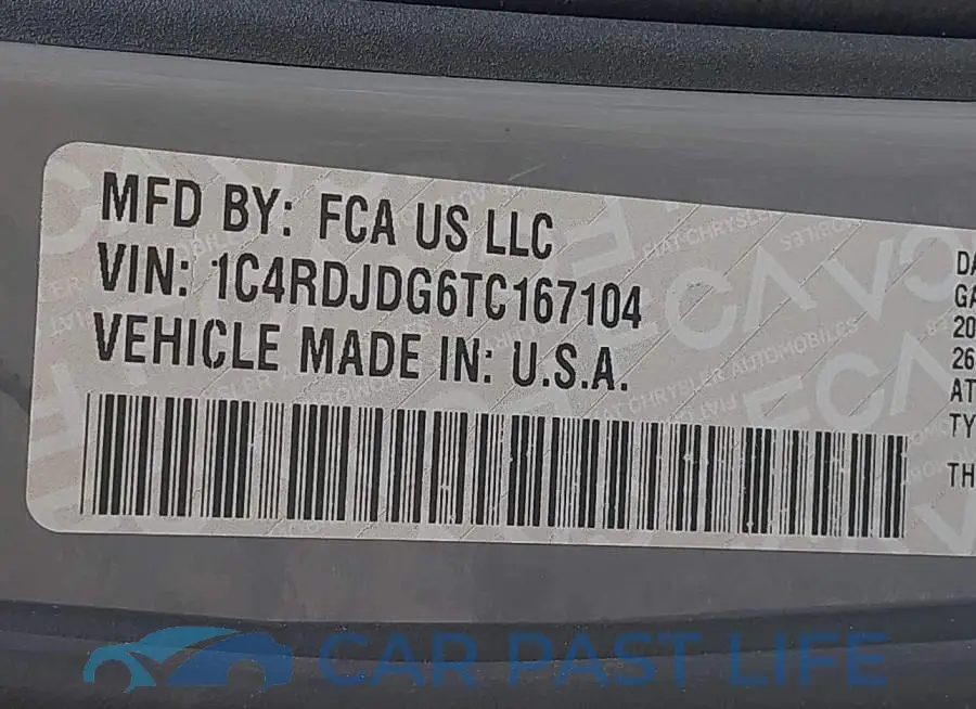 1C4RDJDG6TC167104# 9