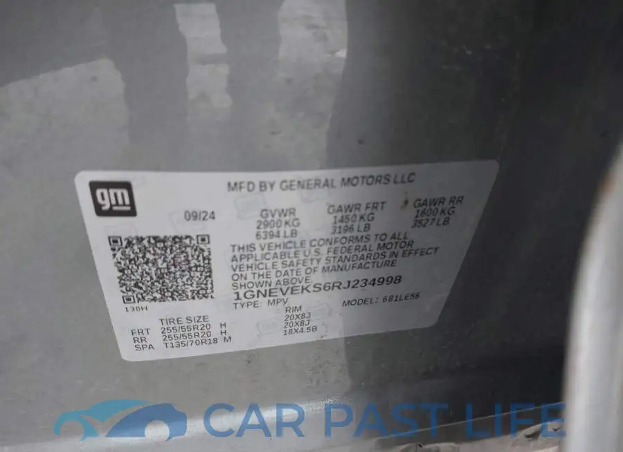 1GNEVEKS6RJ234998# 9