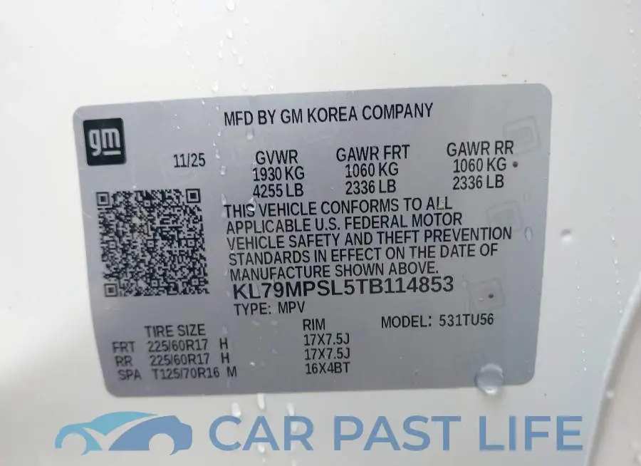 KL79MPSL5TB114853# 9