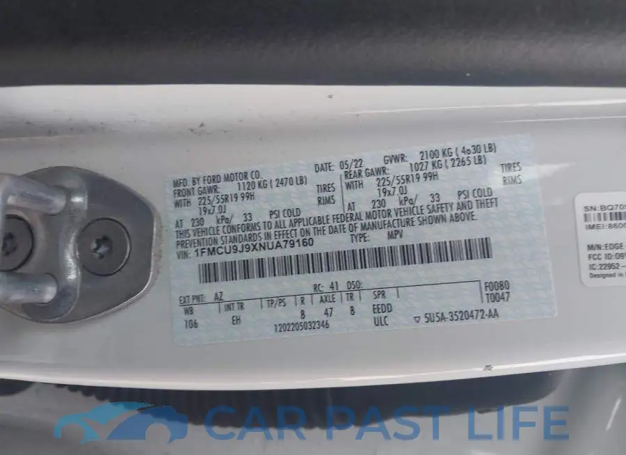 1FMCU9J9XNUA79160# 9