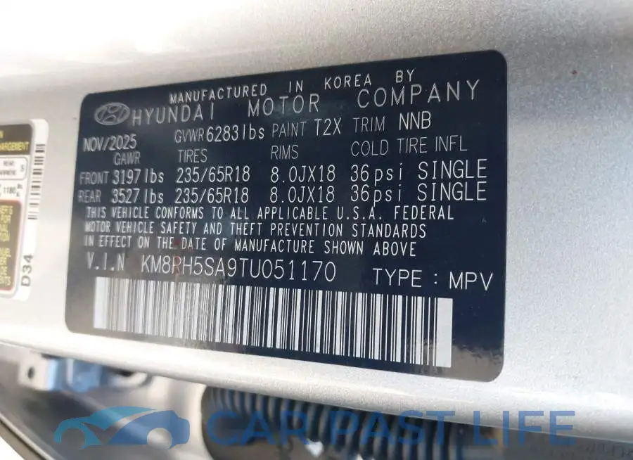 KM8RH5SA9TU051170# 9