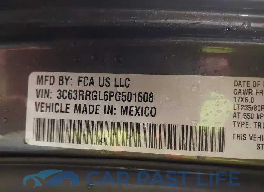 3C63RRGL6PG501608# 8
