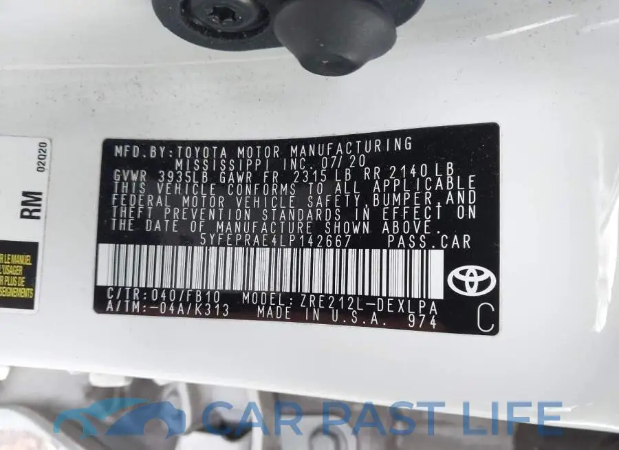 5YFEPRAE4LP142667# 9
