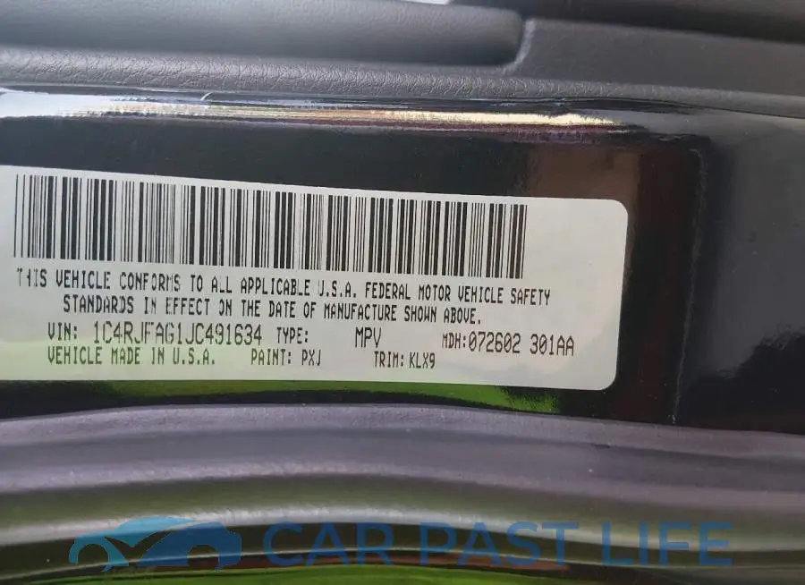 1C4RJFAG1JC491634# 9