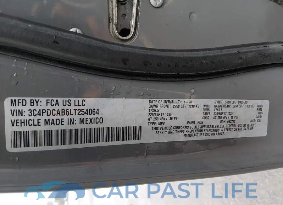 3C4PDCAB6LT254064# 9
