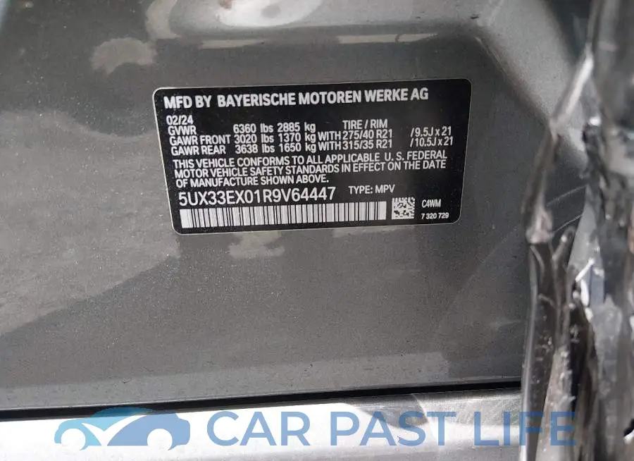 5UX33EX01R9V64447# 9