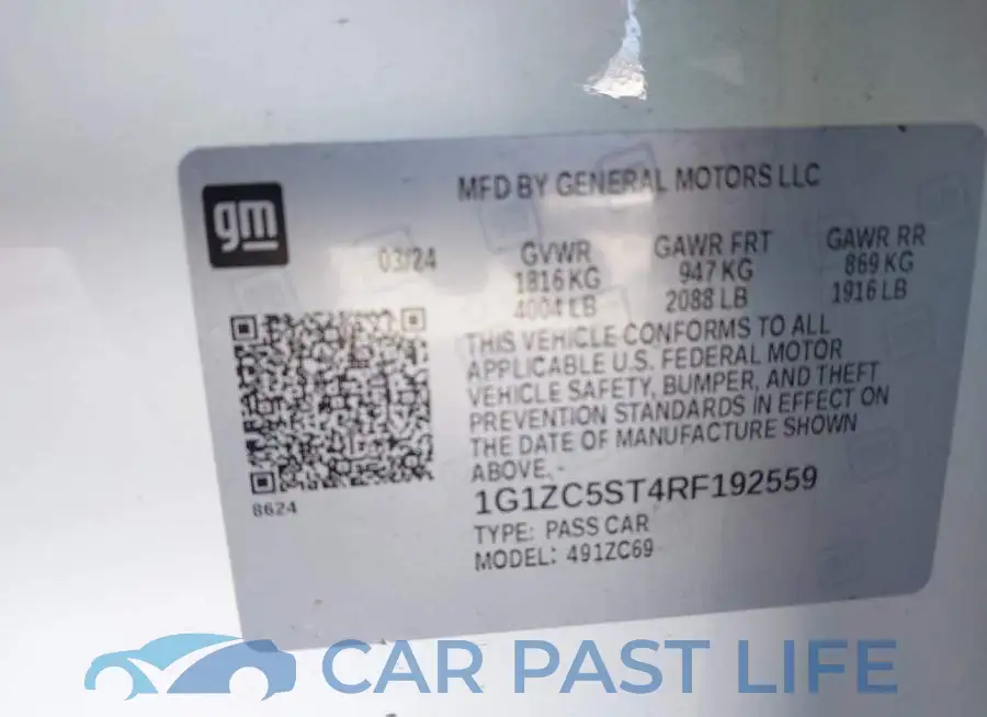 1G1ZC5ST4RF192559# 9
