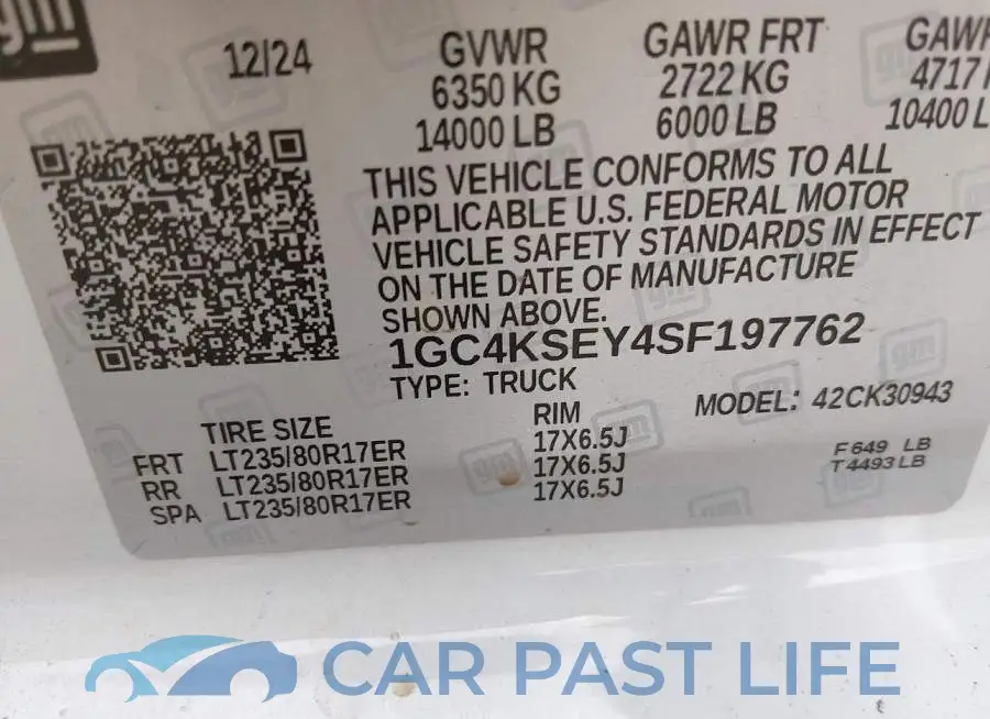 1GC4KSEY4SF197762# 8