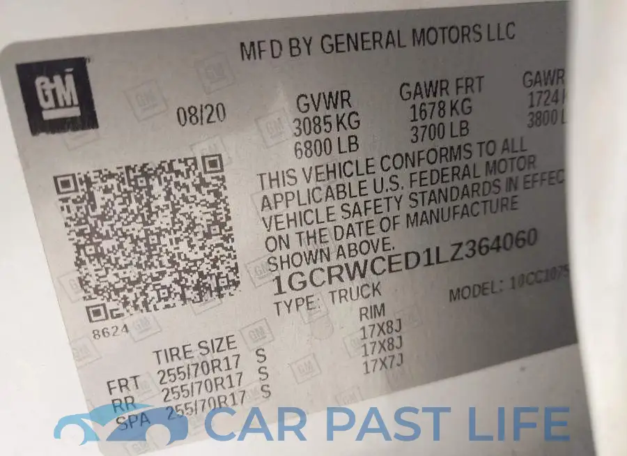 1GCRWCED1LZ364060# 9