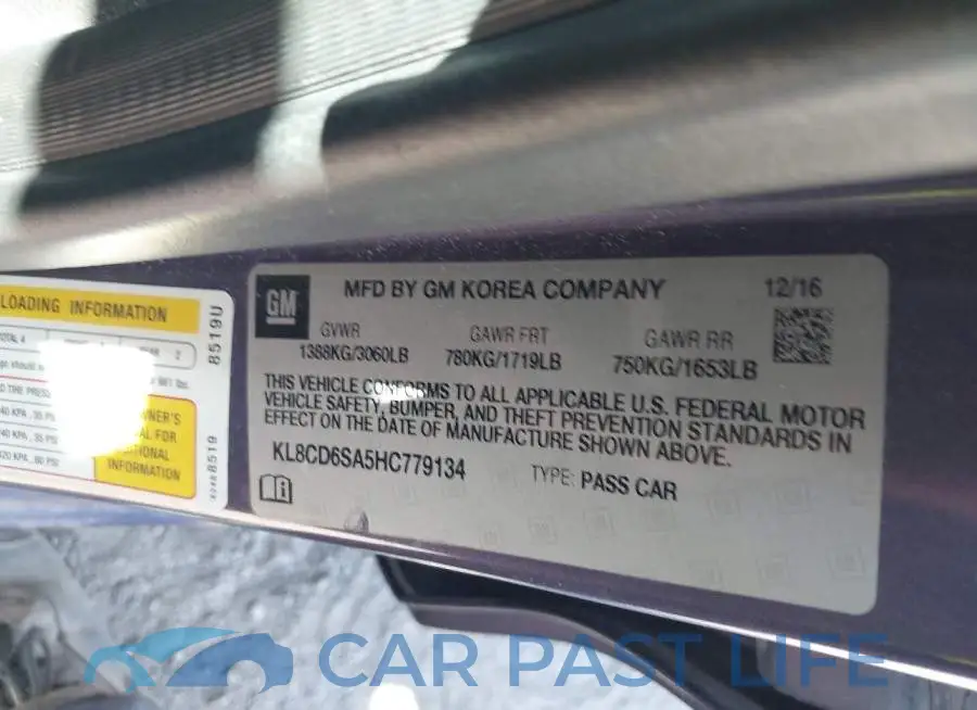 KL8CD6SA5HC779134# 9