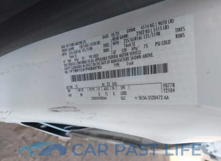 1FTBR1C81PKB85793# 9