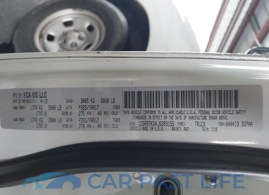 1C6RR7KG4JS293155# 9