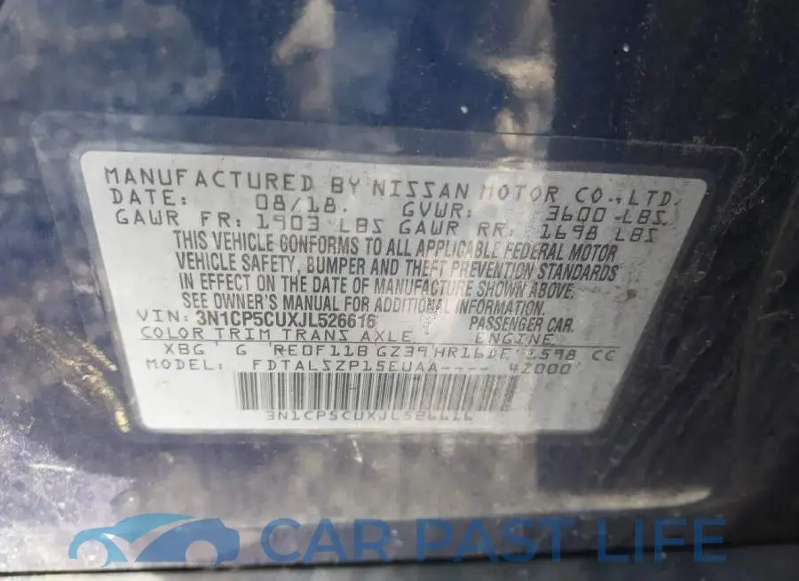 3N1CP5CUXJL526616# 9