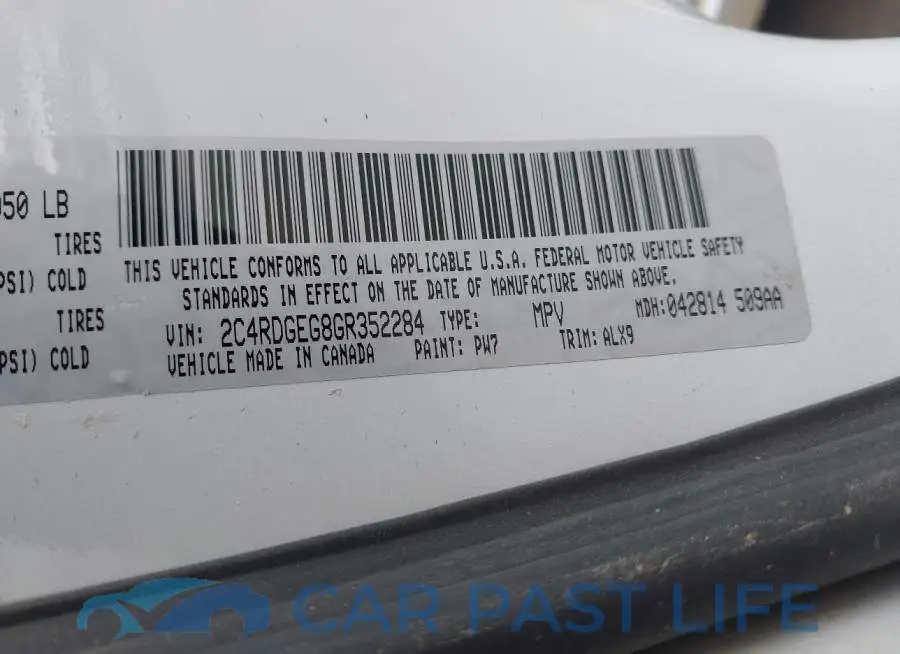 2C4RDGEG8GR352284# 9