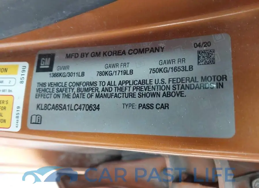 KL8CA6SA1LC470634# 9
