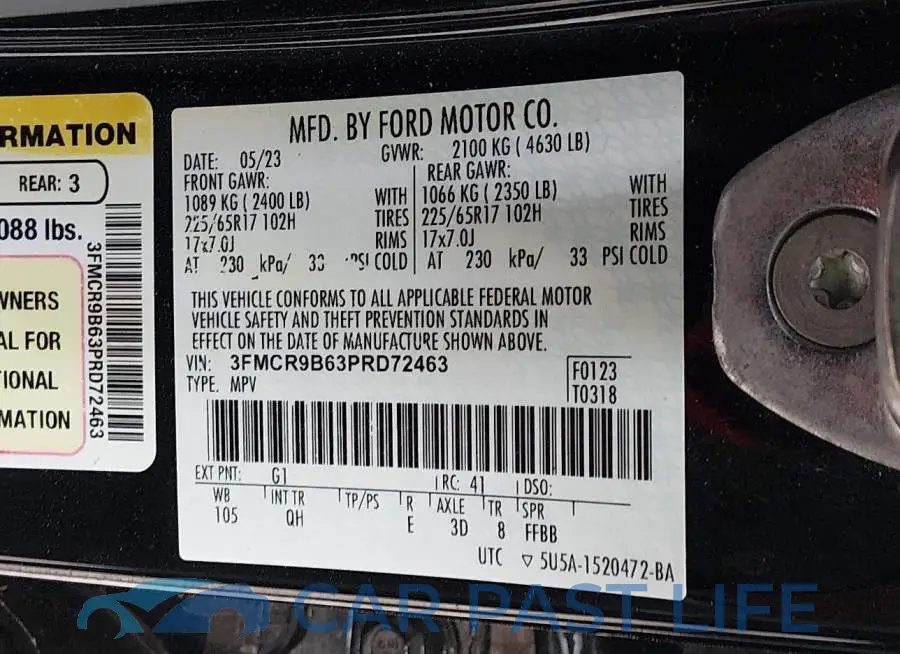 3FMCR9B63PRD72463# 9