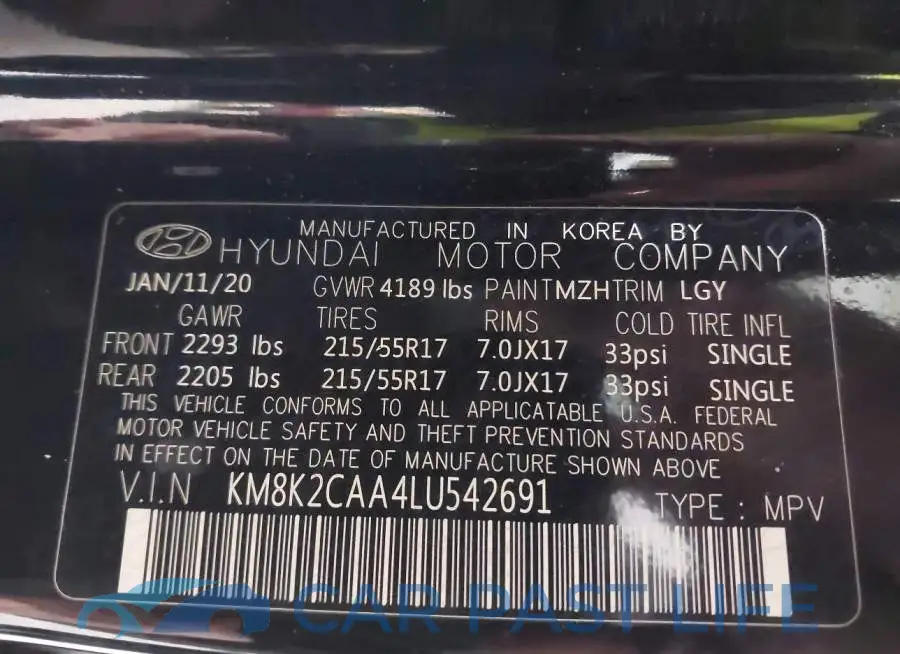 KM8K2CAA4LU542691# 9