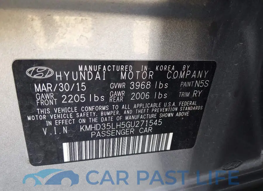 KMHD35LH5GU271545# 9