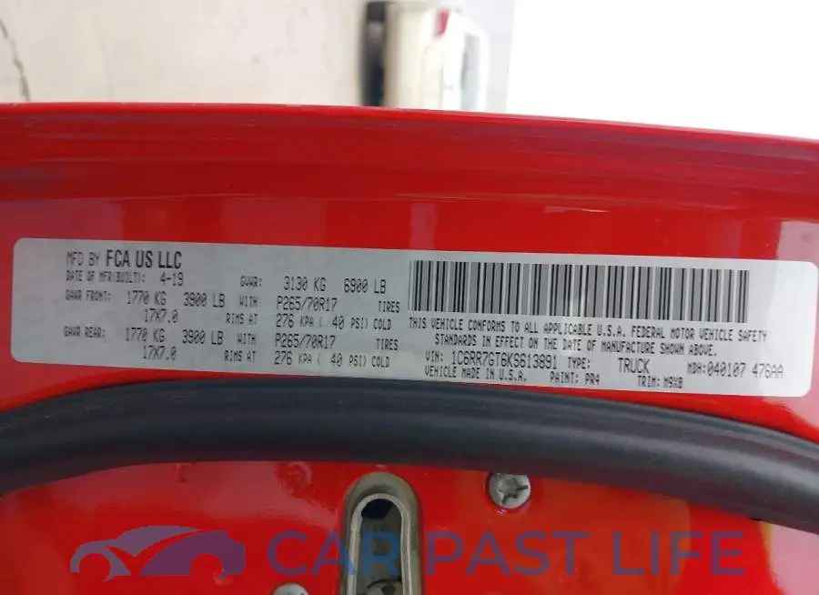 1C6RR7GT6KS613891# 9