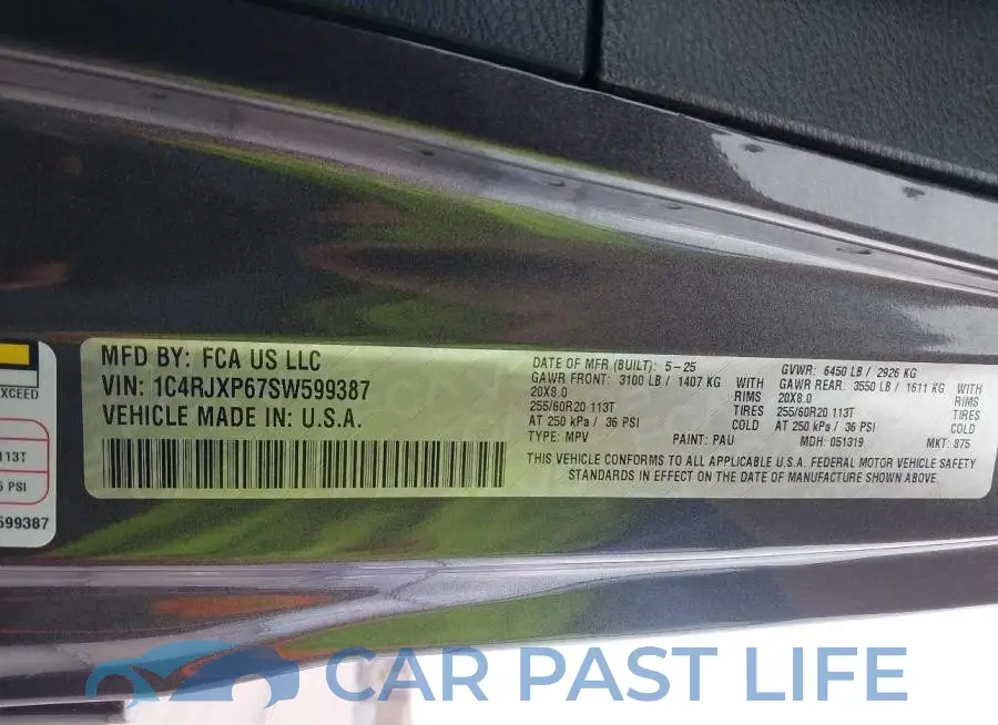 1C4RJXP67SW599387# 9