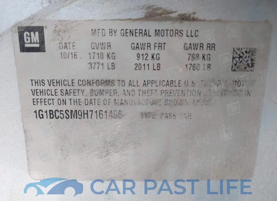 1G1BC5SM9H7161486# 9