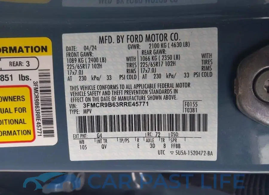 3FMCR9B63RRE45771# 9