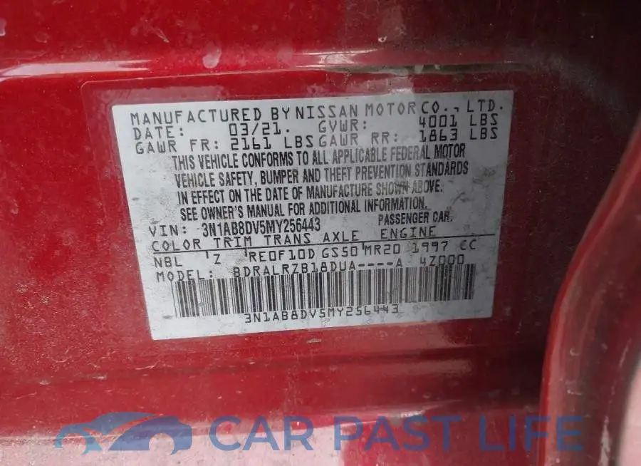 3N1AB8DV5MY256443# 9