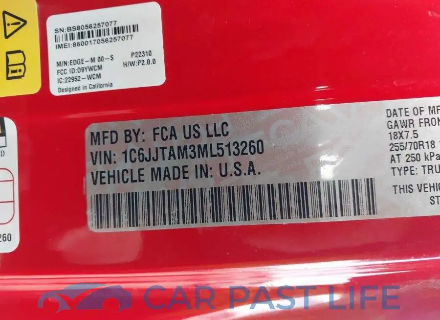 1C6JJTAM3ML513260# 9