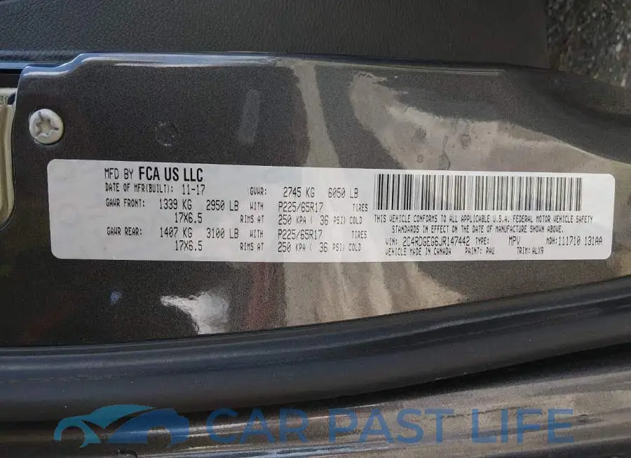 2C4RDGEG6JR147442# 9