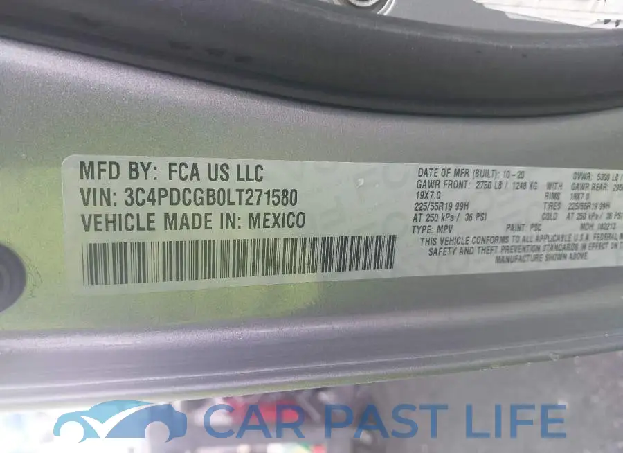 3C4PDCGB0LT271580# 9