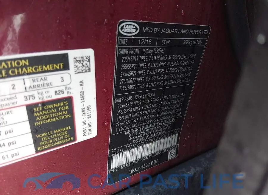 SALWV2SV6KA841150# 9