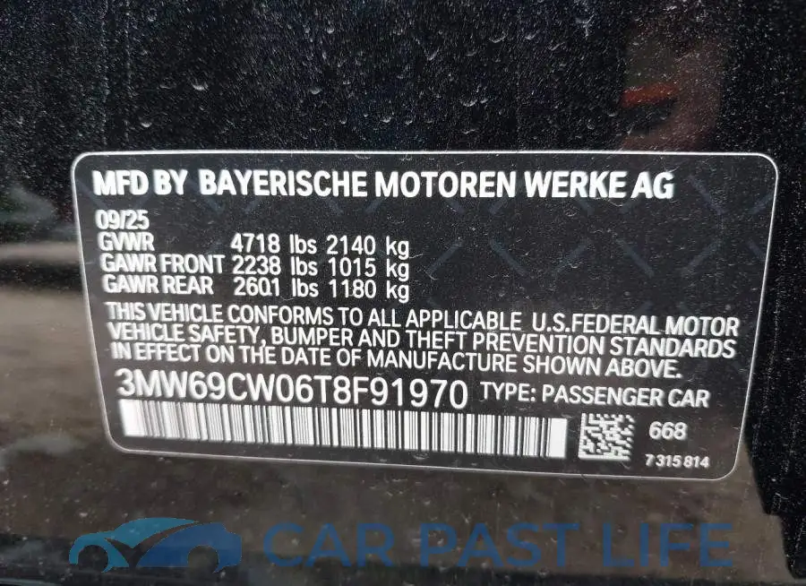 3MW69CW06T8F91970# 9