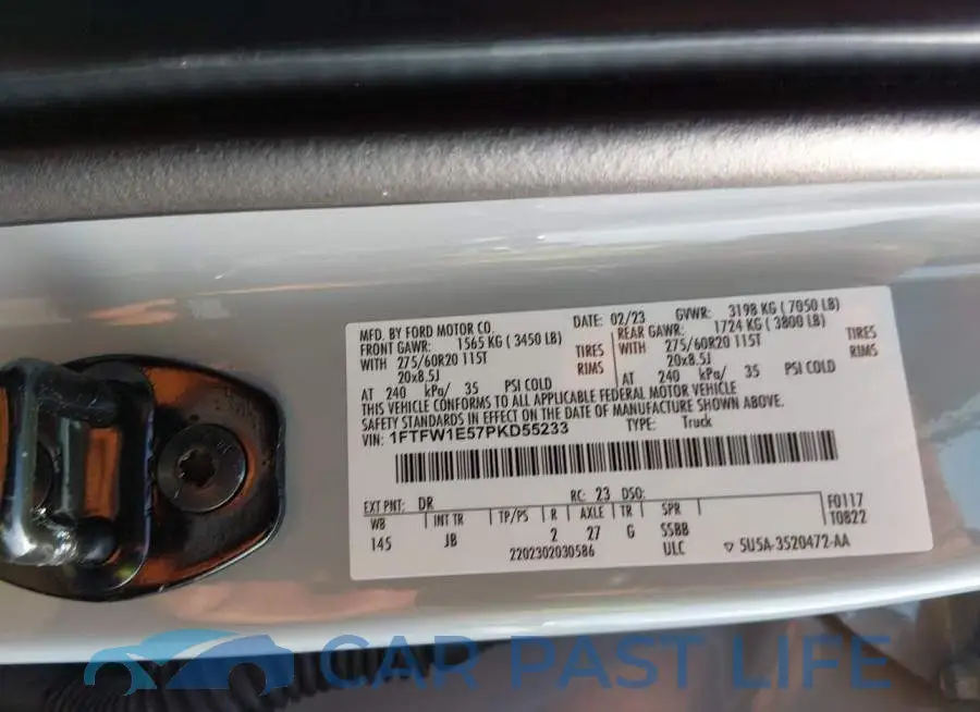 1FTFW1E57PKD55233# 9