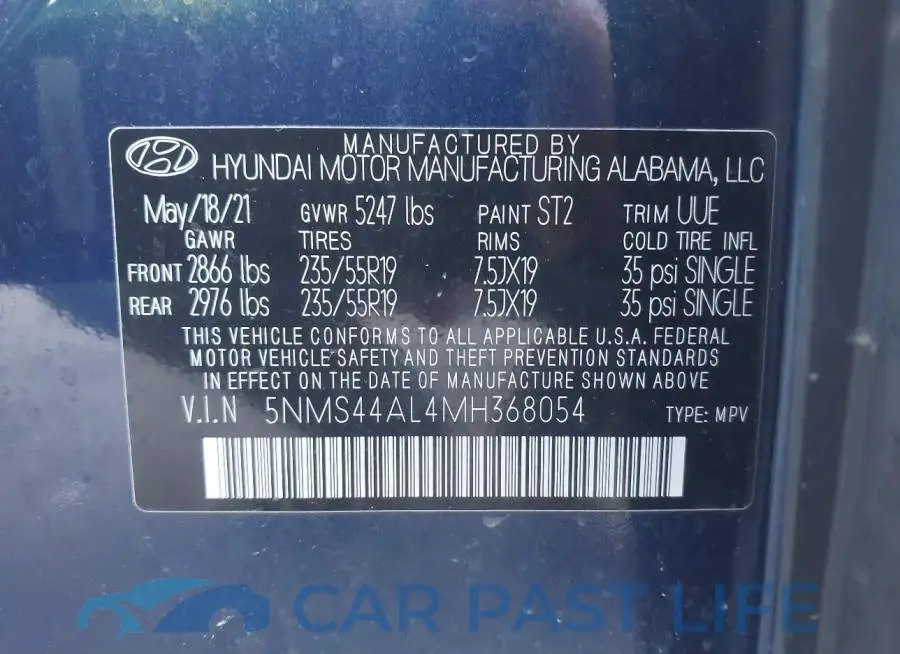 5NMS44AL4MH368054# 9