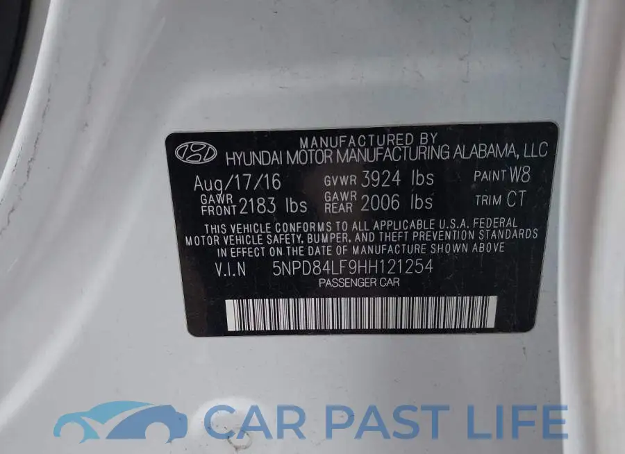 5NPD84LF9HH121254# 9