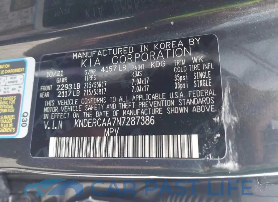 KNDERCAA7N7287386# 9