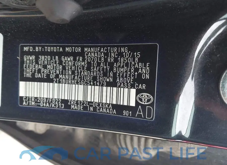 2T1BURHE5GC541479# 9