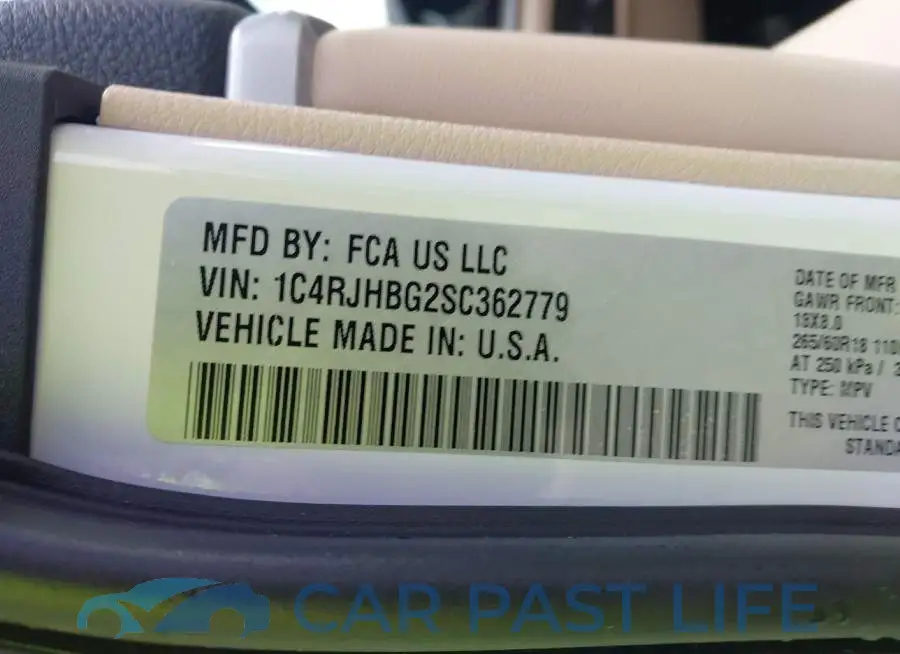 1C4RJHBG2SC362779# 9