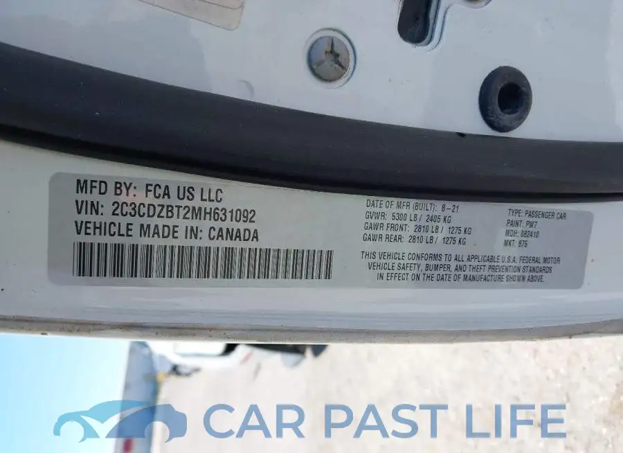 2C3CDZBT2MH631092# 9