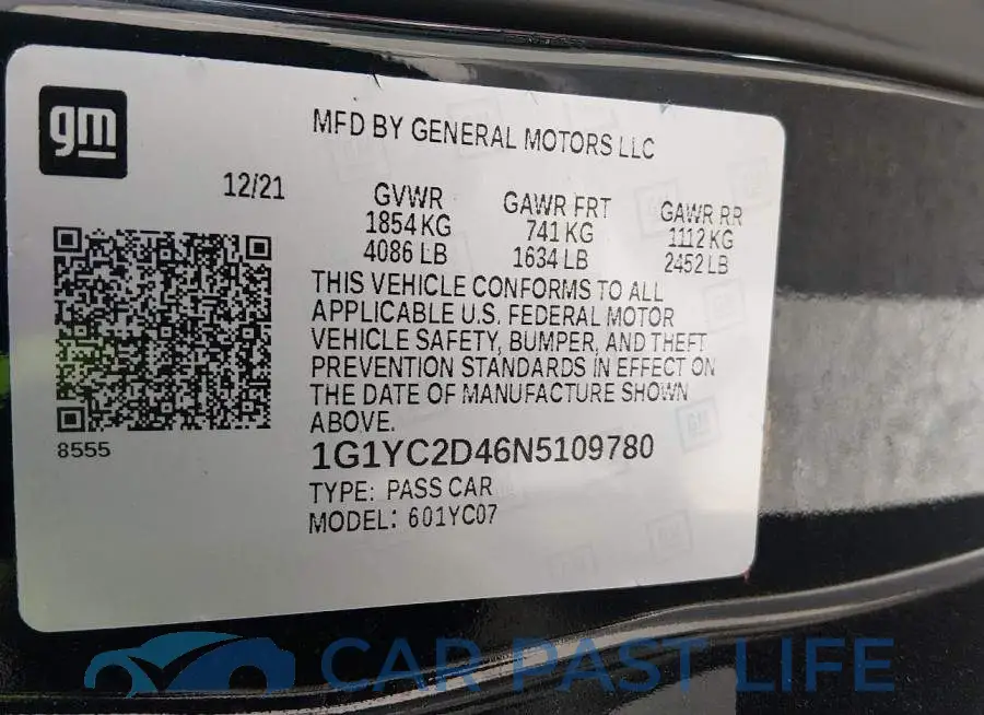 1G1YC2D46N5109780# 9