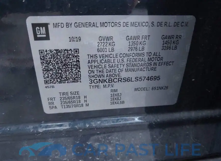 3GNKBCRS6LS574695# 9