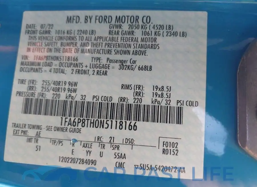 1FA6P8TH0N5118166# 9