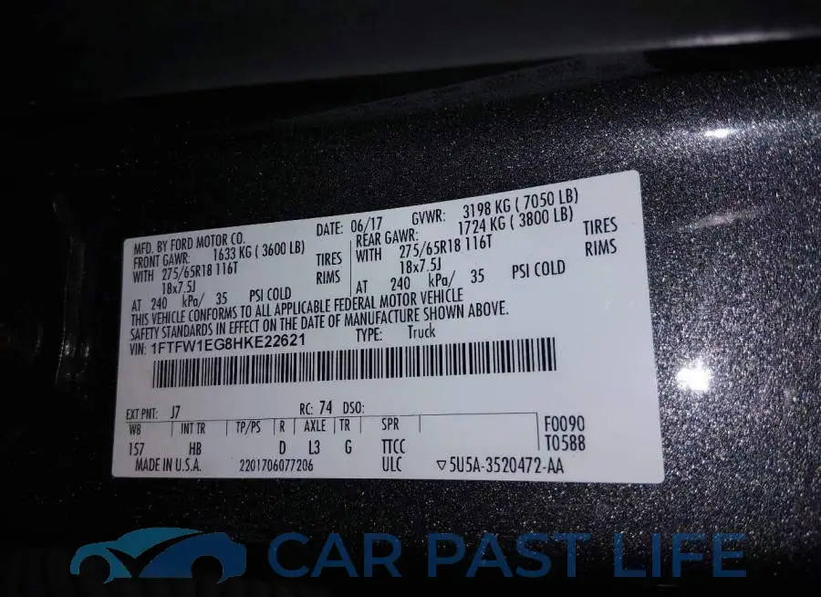 1FTFW1EG8HKE22621# 9