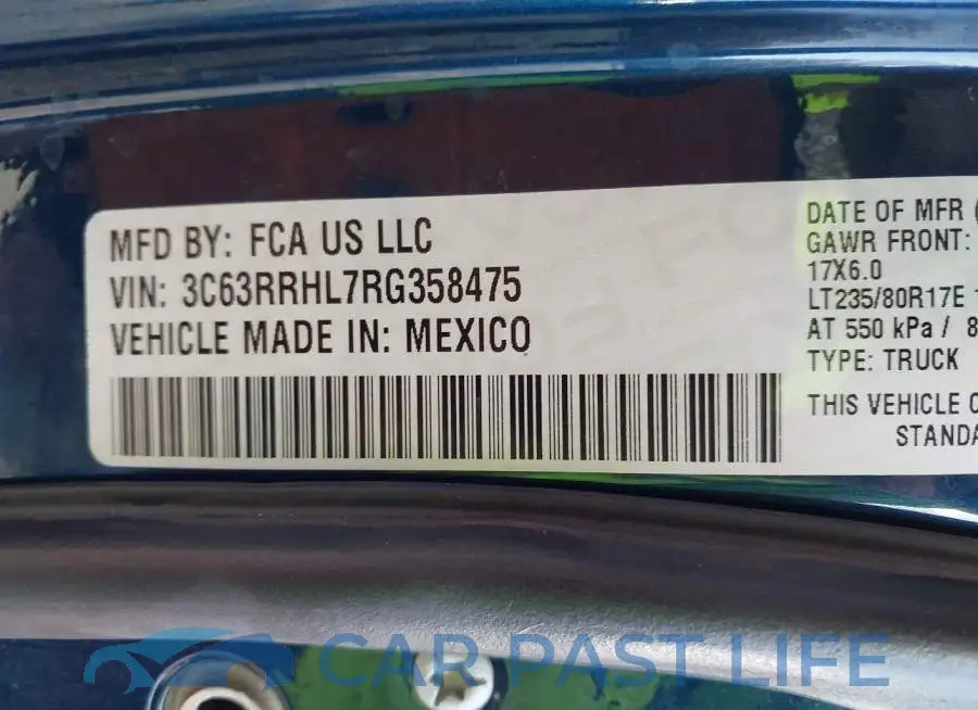 3C63RRHL7RG358475# 9