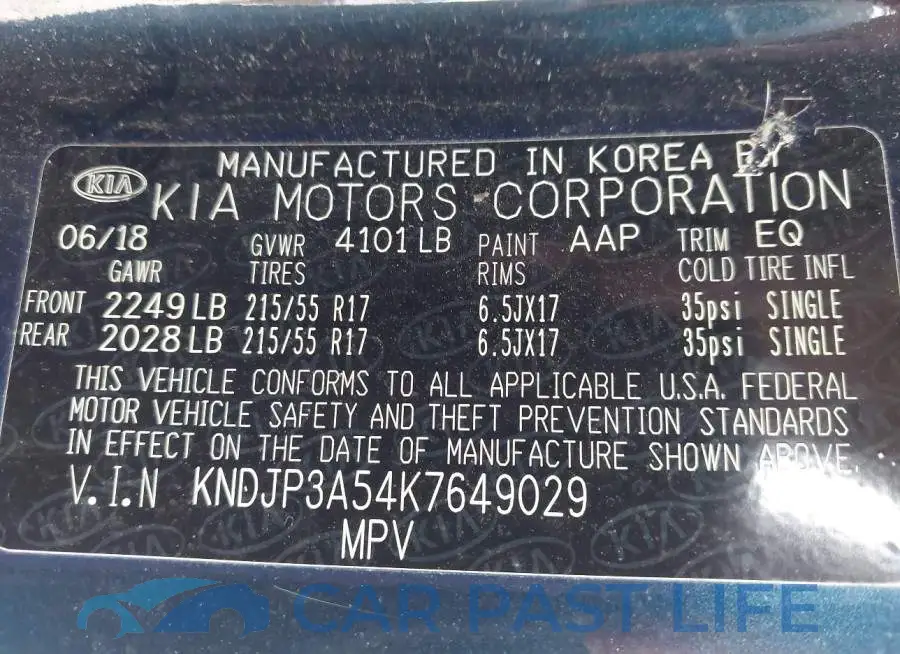 KNDJP3A54K7649029# 9