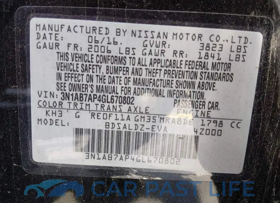 3N1AB7AP4GL670802# 9
