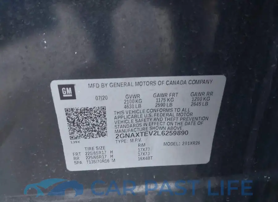 2GNAXTEV2L6259890# 9