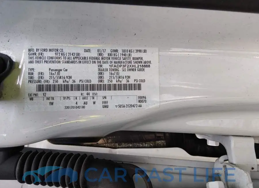 1FADP3F2XHL218888# 9